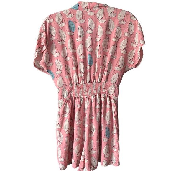 Anthropologie Maeve Tourista Sailboat Romper Size 6 - Picture 4 of 9